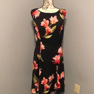 AGB Floral Black Dress